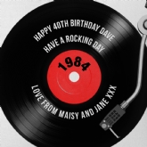 Thumbnail 10 - Personalised 40th Birthday Retro Record Cushion