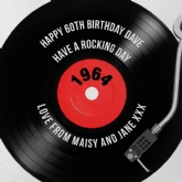 Thumbnail 10 - 60th Birthday Retro Record Personalised Cushion