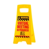 Thumbnail 4 - Desk Warning Sign - Virtual Meeting in Progress