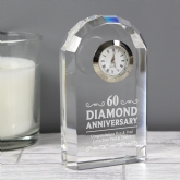 Thumbnail 5 - Engraved Diamond Wedding Anniversary Mantel Clock
