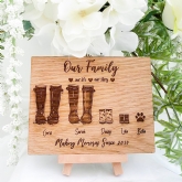 Thumbnail 1 - Welly Family Personalised Wooden Plaque
