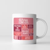Thumbnail 6 - Personalised 10 Things I Love About my Wife Mug
