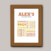 Thumbnail 6 - Favourite Things Personalised Print
