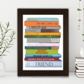 Thumbnail 1 - Personalised Book Spines Message Poster