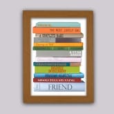 Thumbnail 4 - Personalised Book Spines Message Poster