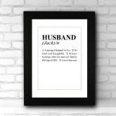 Thumbnail 1 - personalised husband dictionary definition print