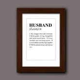 Thumbnail 4 - personalised husband dictionary definition print