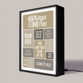 Thumbnail 11 - Personalised 10 Things I Love About You Light Box
