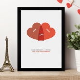 Thumbnail 1 - Personalised Couples Heart Venn Print 