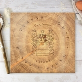 Thumbnail 5 - Personalised Wood Effect Family Tree Coat of Arms Chopping Board