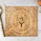 Thumbnail 6 - Personalised Wood Effect Family Tree Coat of Arms Chopping Board