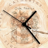 Thumbnail 2 - Personalised Family Tree Coat of Arms Clock