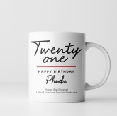 Thumbnail 8 - Personalised Classy 21st Birthday Mug