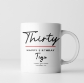Thumbnail 6 - Personalised Classy 30th Birthday Mug