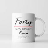Thumbnail 3 - Personalised Classy 40th Birthday Mug