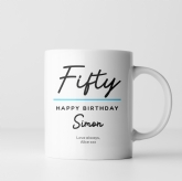 Thumbnail 4 - Personalised Classy 50th Birthday Mug