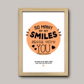 Thumbnail 6 - Personalised My Smiles Begin With You Print