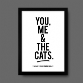 Thumbnail 5 - Personalised You, Me & The Cat(s) Name Print with Frame Options