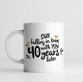 Thumbnail 2 - Still Falling in Love 40 Years Later Personalised Mug 