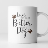 Thumbnail 3 - Personalised Lifes So Much Better With A Dog Photo Mug