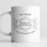 Thumbnail 4 - Personalised Pair Of Twentieth Anniversary Mugs