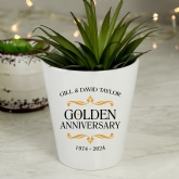 Thumbnail 1 - Personalised Golden Wedding Anniversary Plant Pot