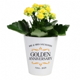 Thumbnail 4 - Personalised Golden Wedding Anniversary Plant Pot