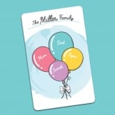 Thumbnail 3 - Personalised Family Balloons Wallet/Purse Insert