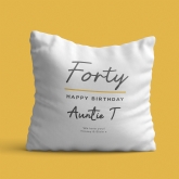 Thumbnail 4 - Classy 40th Birthday Personalised Cushion
