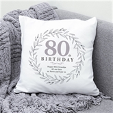 Thumbnail 1 - Personalised 80th Birthday Cushion