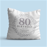 Thumbnail 2 - Personalised 80th Birthday Cushion
