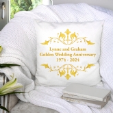 Thumbnail 1 - Personalised Golden Anniversary Cushion