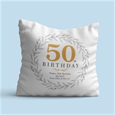 Thumbnail 3 - Personalised 50th Birthday Cushion