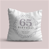 Thumbnail 2 - Personalised 65th Birthday Cushion