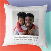 Thumbnail 2 - Personalised Happy Father's Day Photo Cushion