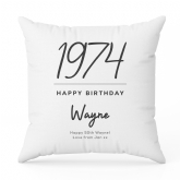 Thumbnail 9 - Personalised Classy 50th Birthday Year Cushion