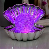 Thumbnail 6 - Colour Changing Clam LED Light with Glittler Pearl