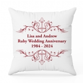 Thumbnail 5 - Personalised Ruby Anniversary Cushion