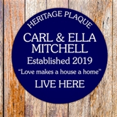 Thumbnail 2 - Personalised Spoof Blue Heritage Plaque