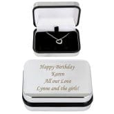Thumbnail 5 - Personalised Box and Silver Heart Necklace