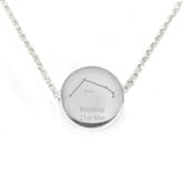 Thumbnail 4 - Personalised Zodiac Birthday Silver Necklace