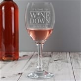 Thumbnail 3 - Personalised Time to Wine Down Glass