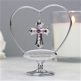 Thumbnail 1 - Personalised Crystocraft Cross Ornament