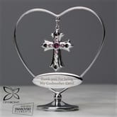 Thumbnail 2 - Personalised Crystocraft Cross Ornament
