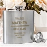 Thumbnail 2 - Personalised Any Message Stainless Steel Hip Flask