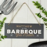 Thumbnail 2 - Personalised Barbeque Hanging Slate Garden Sign