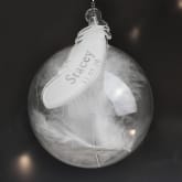 Thumbnail 4 - Personalised Glass Feather Bauble 