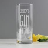 Thumbnail 1 - Personalised Gin & Tonic Hi Ball Glass