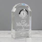 Thumbnail 2 - Personalised Mr & Mrs Crystal Clock