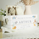 Thumbnail 1 - Personalised Children's White Wooden Crate